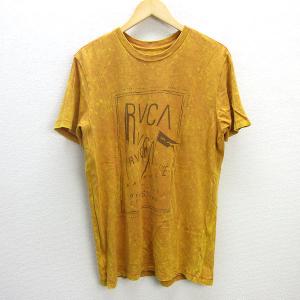 G■ルーカ/RVCA Tシャツ/コットン【M】オレンジ/men's/125【中古】■｜1976maniraizu