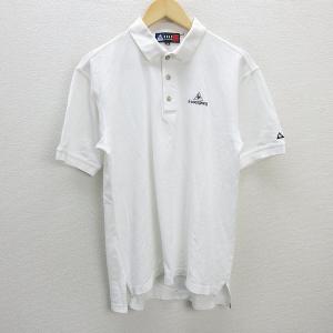 G■ルコック スポルティフ/le coq sportif GOLF 半袖ポロシャツ/ゴルフウェア【S】白/men's/113【中古】■｜1976maniraizu