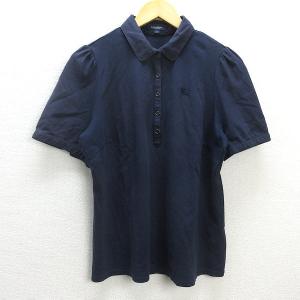 G■バーバリー/Burberry LONDON 半袖ポロシャツ/鹿の子地【5】紺/men's/48【中古】■｜1976maniraizu