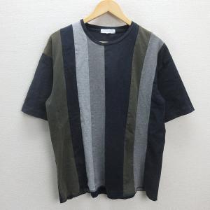 G■ユナイテッドアローズ/UNITED ARROWS ADAYINTHELIFE コットンTシャツ【L】紺系/men's/36【中古】■｜1976maniraizu