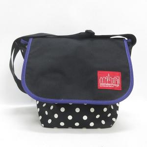 G■マンハッタンポーテージ/Manhattanportage ショルダーバッグ/ドット■黒/BAG/18【中古】■｜1976maniraizu