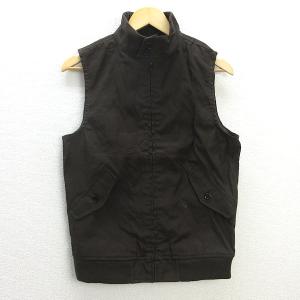 D■ビームス/BEAMS フルジップ ナイロンベスト【M】茶/MENS/1【中古】｜1976maniraizu