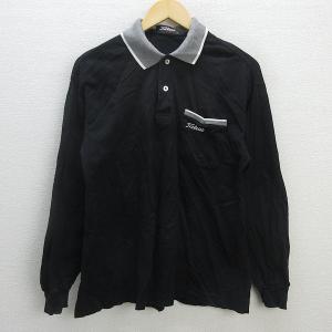 G■タイトリスト/Titleist ゴルフ 長袖ポロシャツ/スポーツウェア【L】黒/men's/59【中古】■｜1976maniraizu