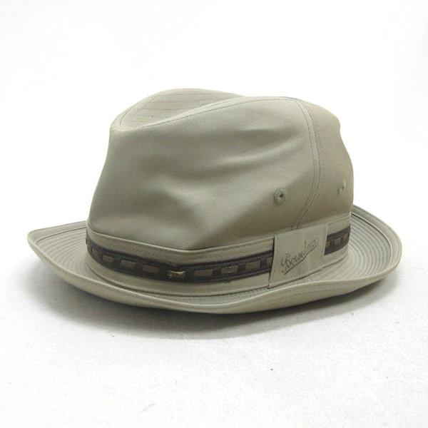 G■日本製■ボルサリーノ/Borsalino 中折れハット【57cm】ベージュ/men&apos;s/34【中...