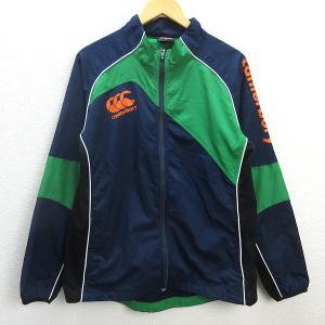 H■カンタベリー/CANTERBURY トレーニングジャケット ウェア ジャージ【L】紺緑/MENS■48【中古】