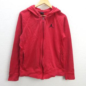 y□ナイキ/NIKE THERMA FIT ジップアップ トレーニングパーカー□赤