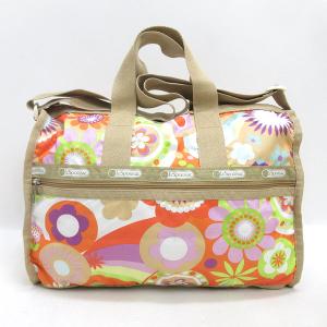 LeSportsac（レスポートサック） 花柄ボストンバッグ ポーチ鍵付き