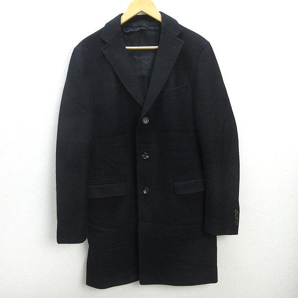 D■ユナイテッドアローズ/UNITED ARROWS ウールチェスターコート【50】黒/MENS/3...