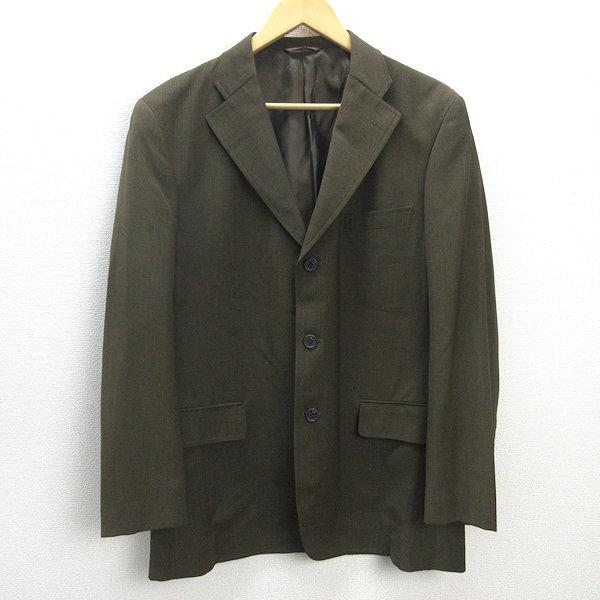 H■ニューヨーカー/NEWYORKER 3つ釦 テーラードジャケット【YA7】カーキ/MENS■10...
