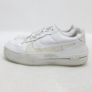 Q■【 24.5cm 】ナイキ/NIKEエアフォースワンAIR FORCE 1 PLTレザースニーカー■白/LADIES/8【中古】