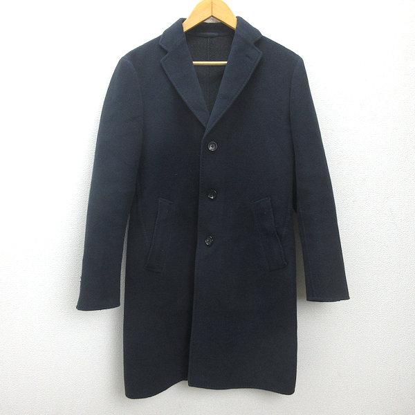 K■ユナイテッドアローズ/UNITED ARROWS チェスターコート/ベーシック【46】紺/MEN...