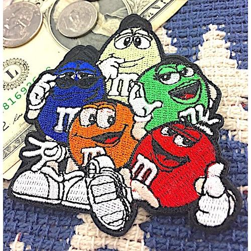 アメリカン雑貨 m&amp;m&apos;s エムアンドエムズ グッズ ワッペン MIX アップリケ アイロンパッチ ...