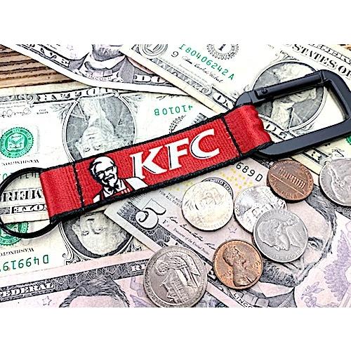 アメリカン雑貨 カラビナ ナイロンベルトキーホルダー KFC ケンタッキーフライドチキン カーネルサ...