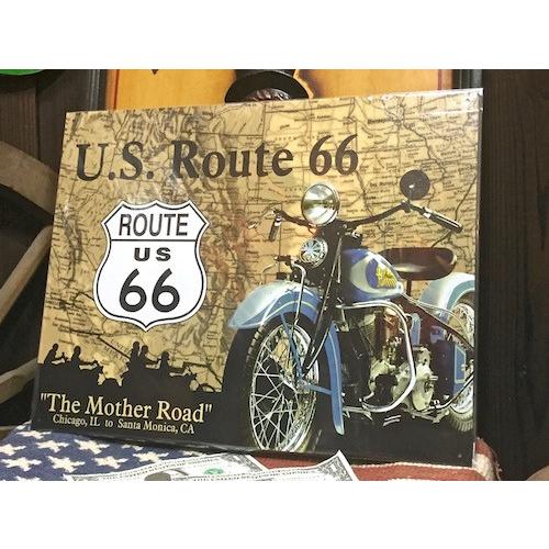 アメリカン雑貨★ROUTE66 グッズ ブリキ看板 U.S ROUTE66-The Mother R...