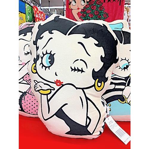 ベティちゃん グッズ ダイカットクッション Betty Boop BLACK ぬいぐるみ 抱き枕 ク...