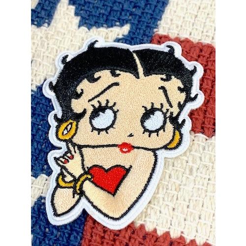 アメリカン雑貨 ベティちゃん Betty Boop グッズ ワッペン アップリケ アイロンパッチ B...
