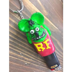 Rat Fink ラットフィンク キーホルダー ライターケース 黒 漆黒】ラットフィンク ライターキャップ キーチェーン 黒 Rat