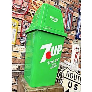 7UP セブンアップ ダストビン 20Lサイズ ゴミ箱 （グリーン） 単品