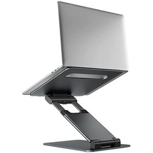 Nulaxy ノートパソコンスタンド デスク用 人間工学的 座って立つノートパソコンホルダーコンバーター 高さ調節可能 1.2インチから21インの商品画像
