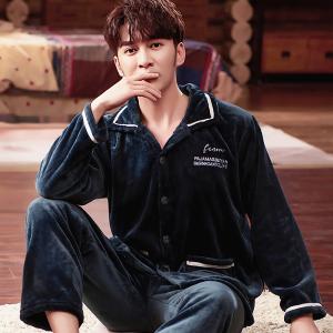 ルームウェア 上下セット メンズ もこもこ メンズ パジャマ フリース マイクロファイバー 厚手 ゆったり 冬 部屋着 長袖 長ズボン Pajyama010 夢yahoo 店 通販 Yahoo ショッピング