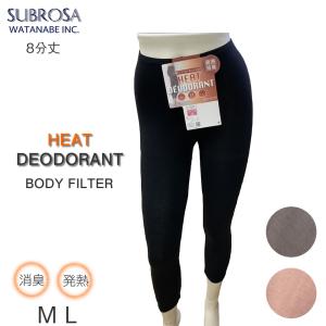 HEAT DEODRANT BODY FILTER レディース レギンス パンツ ボトム 発熱消臭 快適フィット 消臭 ストレッチ素材 あたたか におい対策 スパッツ 冷え対策｜1ban-otoku