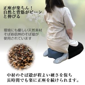 正座クッション そば殻入り【横約22cmx奥行...の詳細画像2