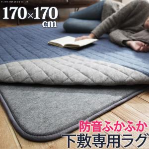 ラグ 下敷き 防音ふかふか下敷専用ラグ 〔ふかピタ〕 170x170cm (2畳用) 厚手｜1bankanwebshop