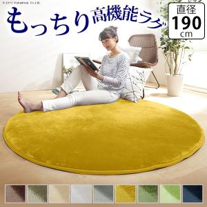 ラグ 厚手 低反発高反発フランネルラグ 〔ステップ〕 円形190cm 防音｜1bankanwebshop