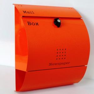 (送料無料)郵便ポスト 郵便受け 錆びにくい メールボックス壁掛けオレンジ色 ステンレスポスト(orange)｜1bankanwebshop