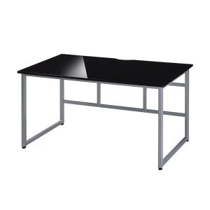 [単品] パソコンデスク コンパク 150cm 奥行60cm ブラック 黒色 スリム スタンダード 机 おしゃれ 北欧 鏡面デスク Pixi ピクシー