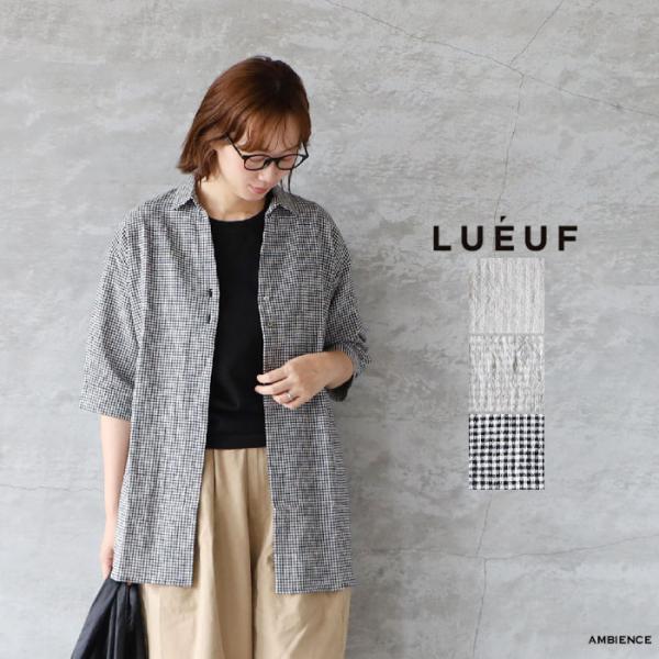 LUEUF｜コットンリネン開襟ロングシャツ