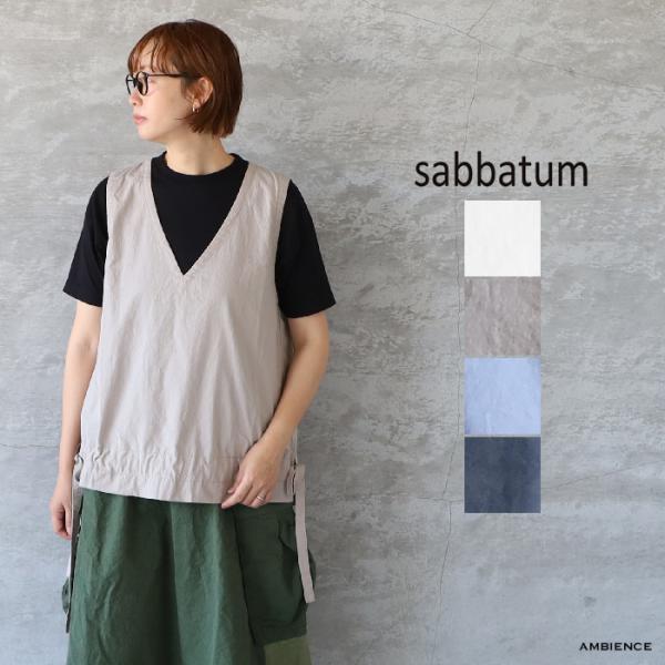 SALE セール 40%OFF sabbatum サバタム 50/-ブロードVネック ドロストベスト...