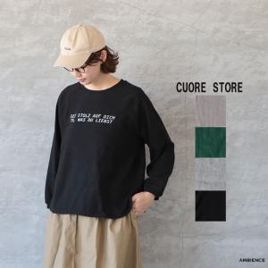 【SALE 40%OFF】 cuore store クオーレストア コットンワイドロゴプルオーバー カットソー メール便発送 26春夏 c-a