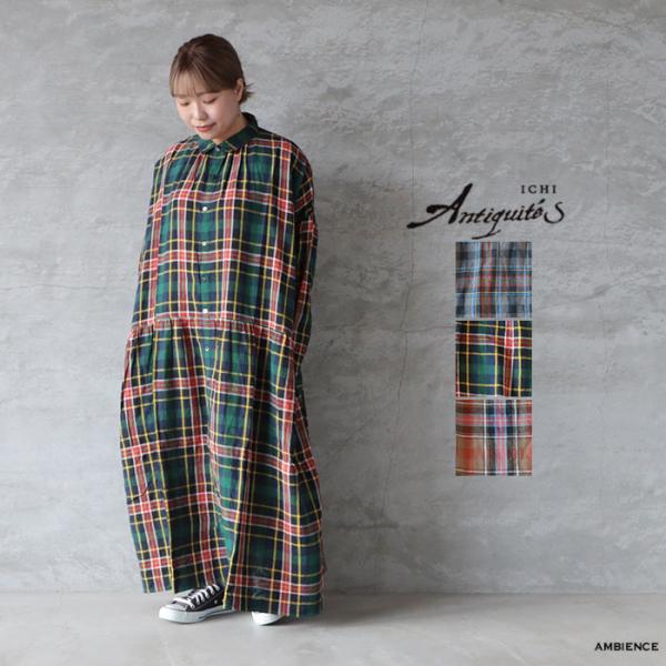 ICHI Antiquite's イチアンティークス TARTAN CHECK タータンチェックドレ...
