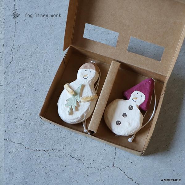 fog linen work フォグリネンワーク  ホリデーオーナメントセット スノーマン メール便...
