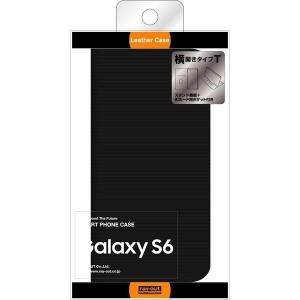 レイアウト rayout  ドコモ SC-05G Galaxy S6用 横開きタイプ スリムレザーケース　ブラック 合皮タイプ RT-SC05GSLC1 B｜1enakans