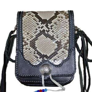 メディスンバッグ 風神雷神 カービング 和柄 ライダース : レザー