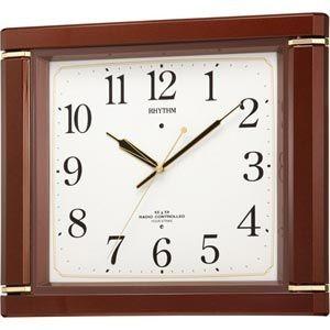 リズム時計（CITIZEN） 掛時計 ネムリーナM494R 茶メタリック色（白 4MN494RH06