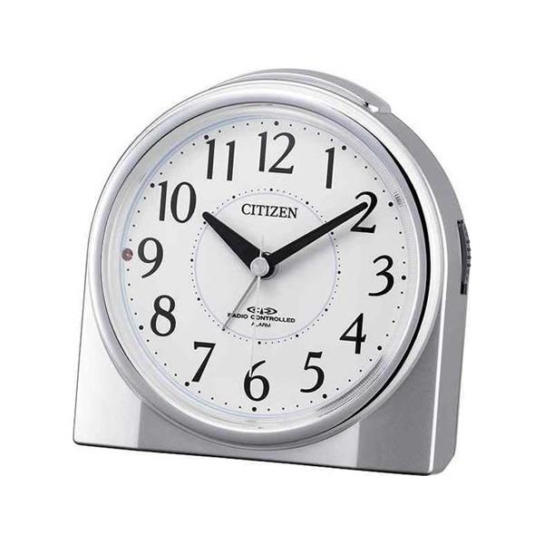リズム時計（CITIZEN） 置時計 ー シルバーメタリック色（白） 4RL432-019