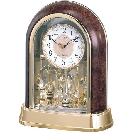 リズム時計（CITIZEN） 置時計 ー 木目仕上（白） 4RY656-023