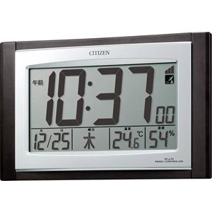 リズム時計（CITIZEN） 置時計  濃茶木目仕上 8RZ096-023