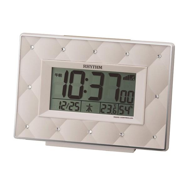 リズム時計（CITIZEN） 置時計 フィットウェーブアビスコ ベージュパール色 8RZ167SR3...