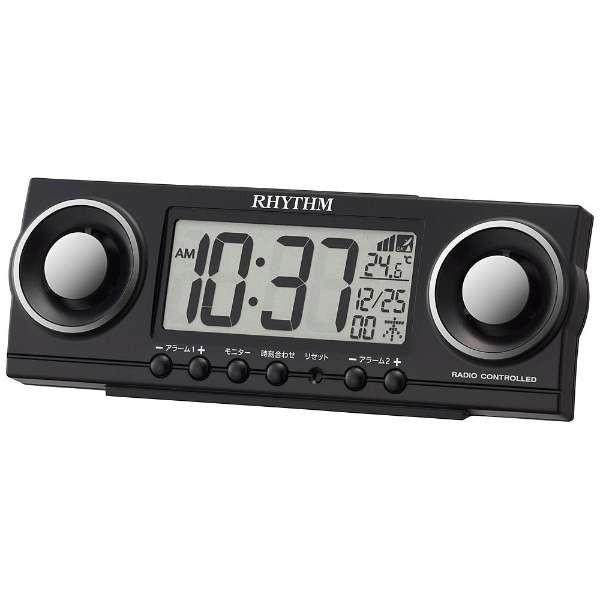 リズム時計（CITIZEN） 置時計 フィットバトラージューク 黒 8RZ177SR02