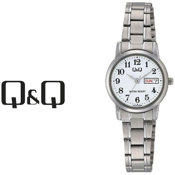 シチズン CITIZEN Q&amp;Q  Day&amp;Date ペアモデル レディース 腕時計 ホワイト × ...