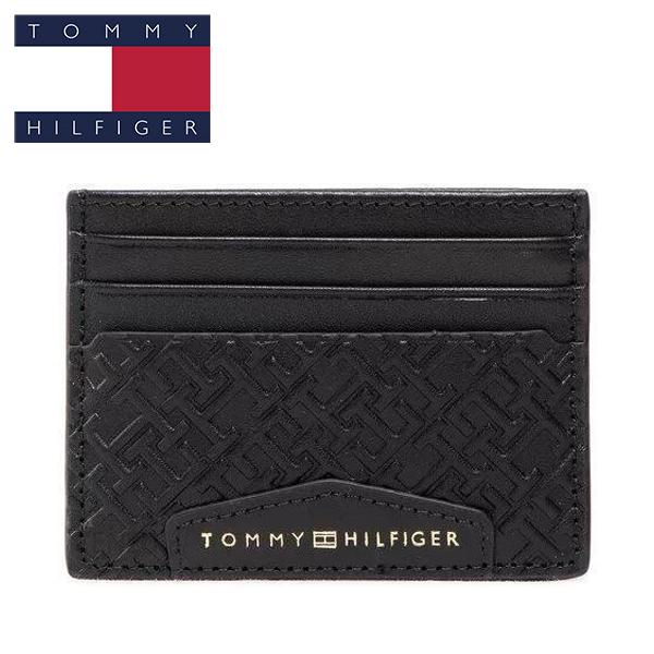 トミーヒルフィガー カードケース 名刺入れ ブランド 本革 メンズ モノグラム TOMMY HILF...