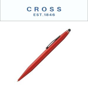 CROSS クロス TECH2 テックツー 複合 ボールペン 黒ボールペン スタイラス メタリックレッド AT0652-8 メンズ レディース｜1more