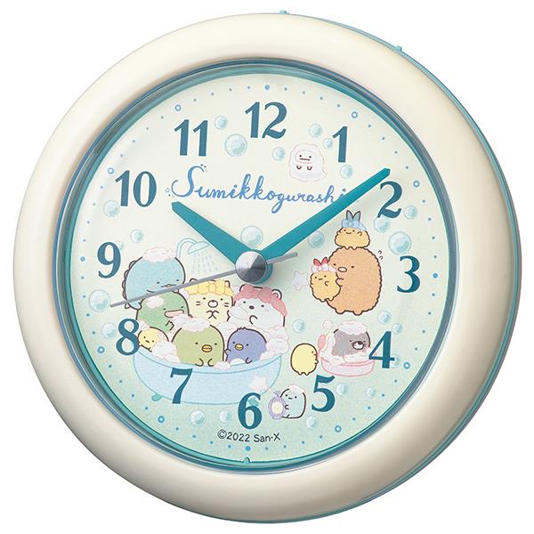 セイコークロック  置き時計 すみっコぐらし キッチン＆バスクロック アナログ 生活防水  掛置兼用...