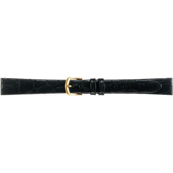 SEIKO BAND 13mm セイコー 替えベルト 牛革ワニ型押（へり返しはっ水） 婦人用 黒色 ...