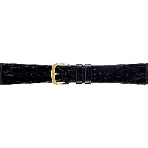 SEIKO BAND 19mm セイコー 替えベルト 牛革ワニ型押（へり返しはっ水） 紳士用 黒色 ...