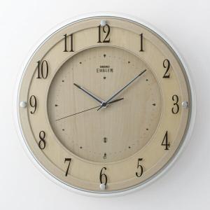 エンブレム 壁掛け時計 セイコー 電波 静音 電波時計 掛時計 クロック